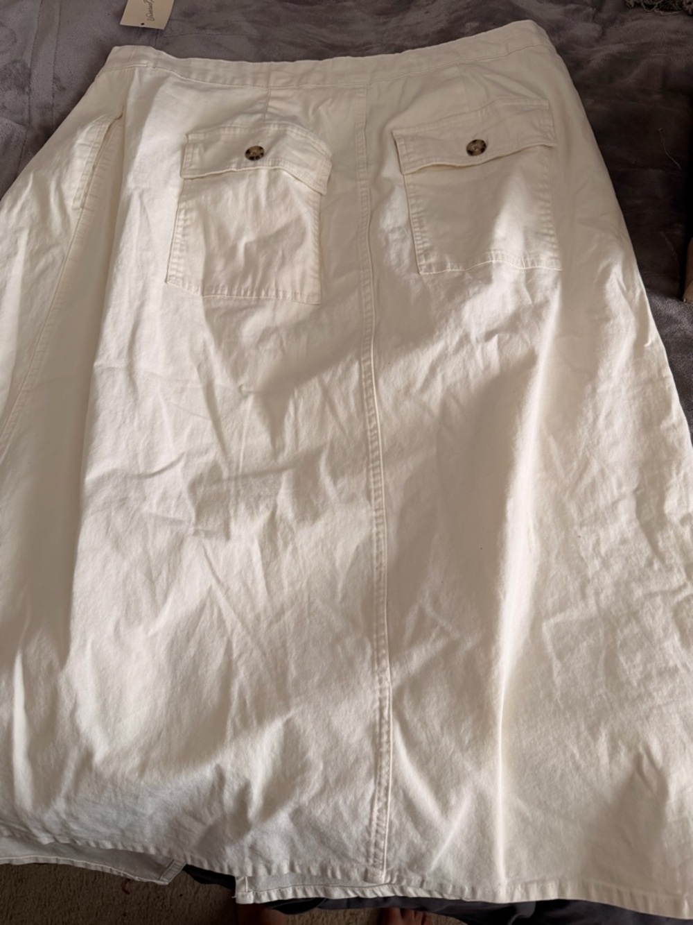 Classic Cream Denim women’s skirt - Neutral - Picture 3 of 5